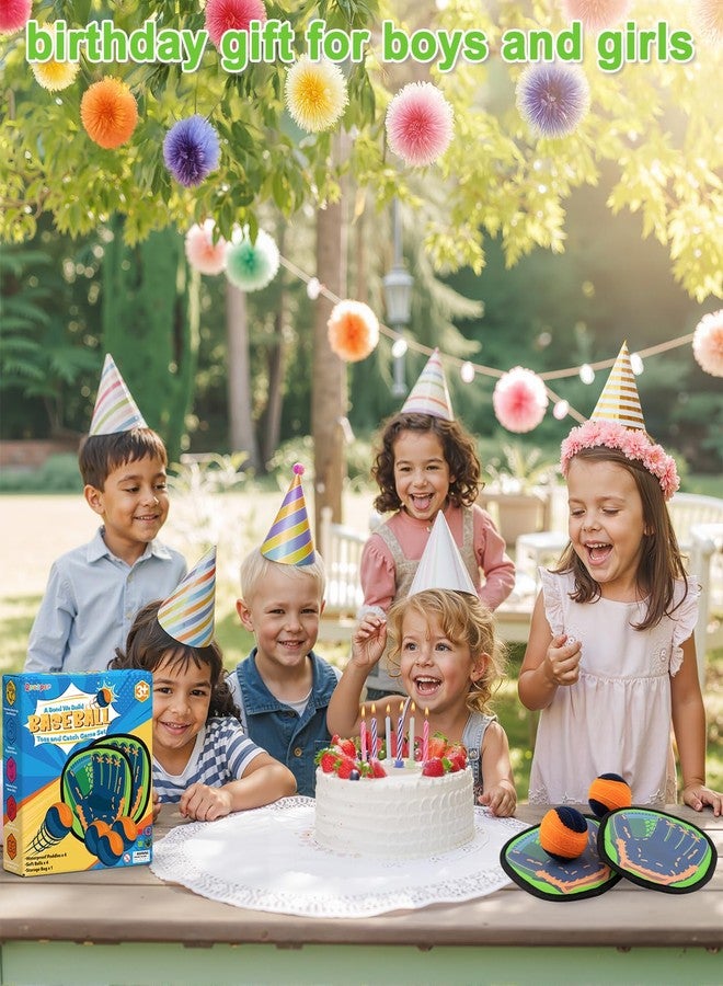Qrooper Toss and Catch Ball Game Kids Toys for 3 4 5 6 7 8 Year Old Boys Girl Birthday Gift, Easter Basket Stuffers Outdoor Games Yard Play Beach Pool Toys for Kids Age 4-8 8-12 Toddler Baseball Glove - Image 5