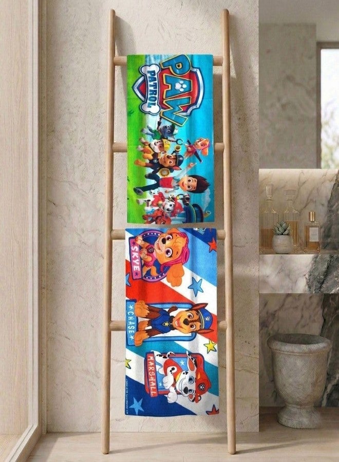 Athom Living Paw Patrol Themed Kids Bath Towel 60x120cm, 350 GSM, Soft & Absorbent, Multicolor, Perfect for Boys and Girls, Fun & Vibrant Design, Package of 2 - Image 3