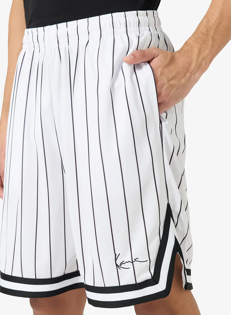 Karl Kani  Small Signature Pinstripe Mesh Shorts for Men | Best Price UAE