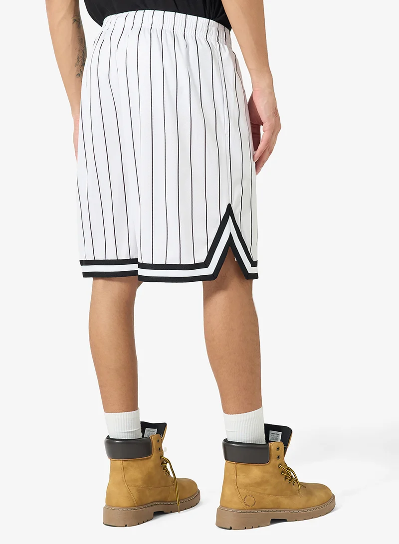 Karl Kani  Small Signature Pinstripe Mesh Shorts for Men | Best Price UAE