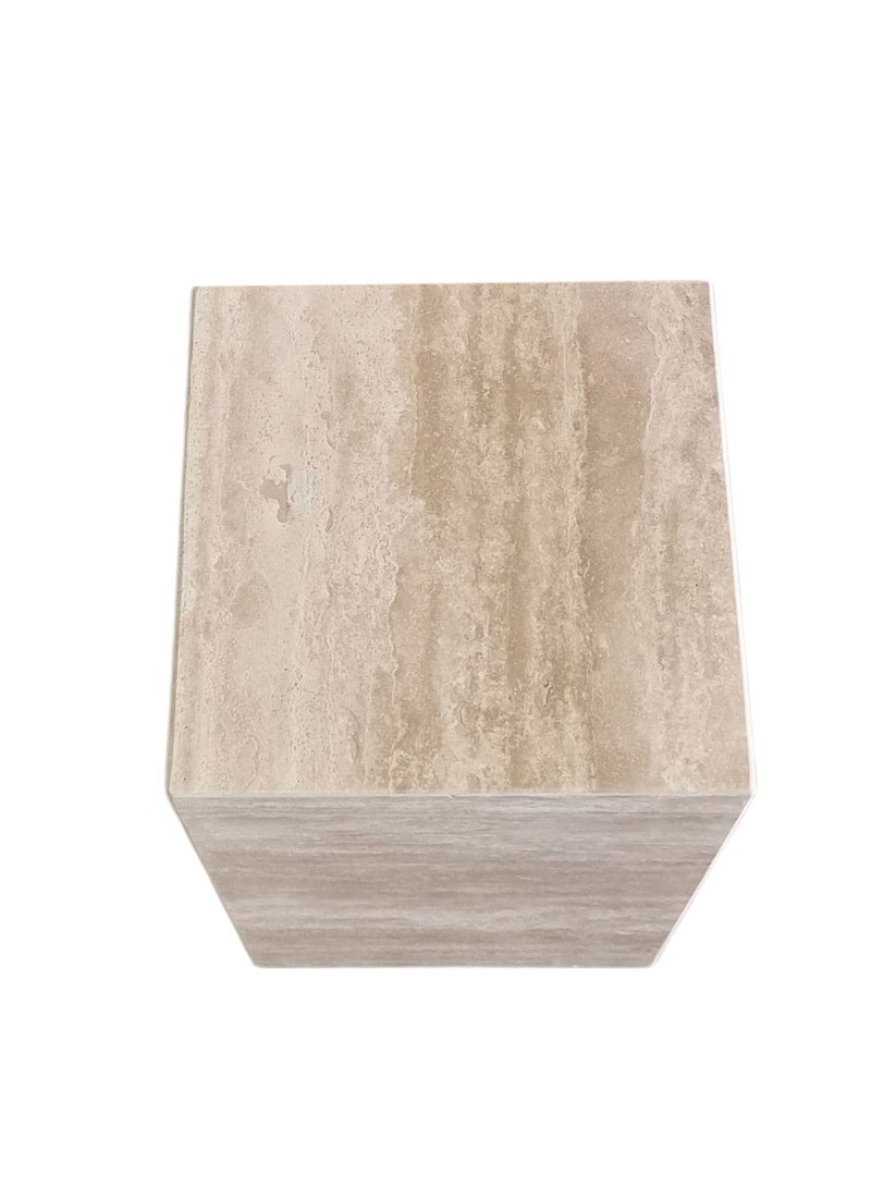Generic Travertine Plinth side table 50x30x30cm  - Image 3