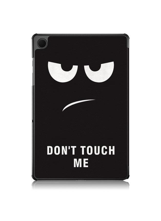 Green Tiger - Samsung Galaxy Tab A9 Plus Custer Painted 3 Fold Holder Smart Leather Tablet Case Big Eye Me - Image 1