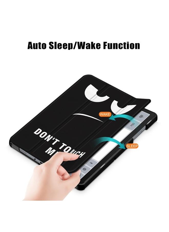 Green Tiger - Samsung Galaxy Tab A9 Plus Custer Painted 3 Fold Holder Smart Leather Tablet Case Big Eye Me - Image 1
