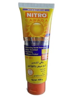 NITRO CANADA Face Sunblock Whitening Cream with Collagen Protect UV 60+ 100 g  - Image 1