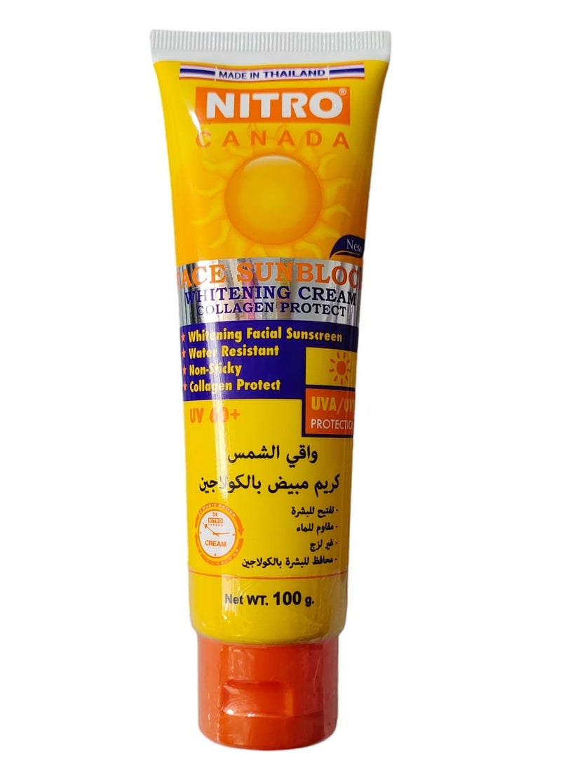 نيترو كندا واقي شمس كريم مبيض بالكولاجين +UV 60 حجم 100 جرام - Image 2