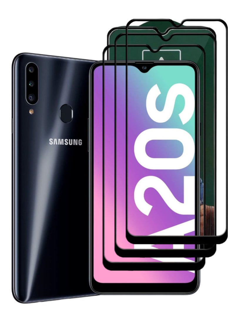 ACLIX 3 Pieces Antistatic ESD Dustproof Premium Quality High Definition Tempered Glass Screen Protector Designed For Samsung Galaxy A20s - Image 1