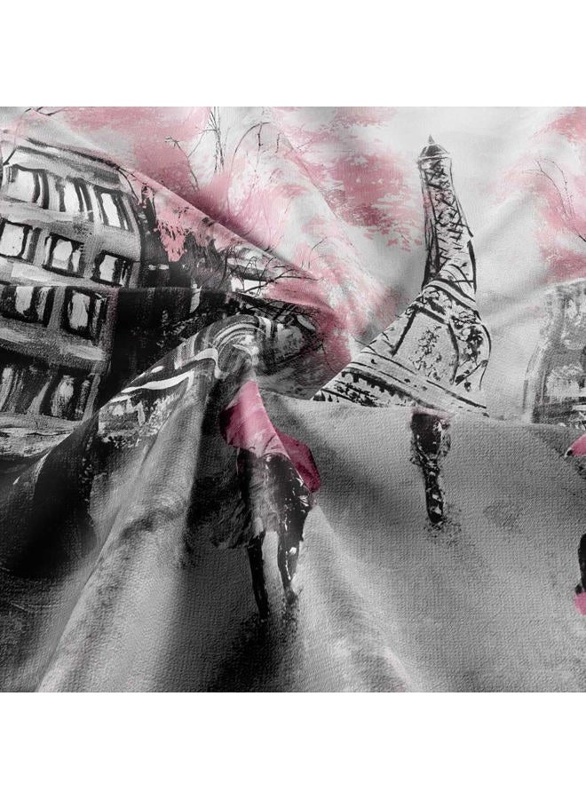 Drgilau Paris Eiffel Tower Tapestry Wall Hanging, Pink Wall Decor Tapestries Eiffel Tower Aesthetic France Romantic Wall Art Tapestry for Woman Teen Girls Bedroom Living Room Dorm - Image 5