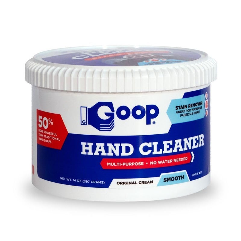 Goop منظف يد متعدد الأغراض من غوب - مزيل دهون يد بدون ماء، مزيل بقع الغسيل - منظف غير سام وقابل للتحلل البيولوجي يزيل الأوساخ والزيوت والدهانات والحبر وبقع الملابس، 14 أونصة، عبوة واحدة - Image 1