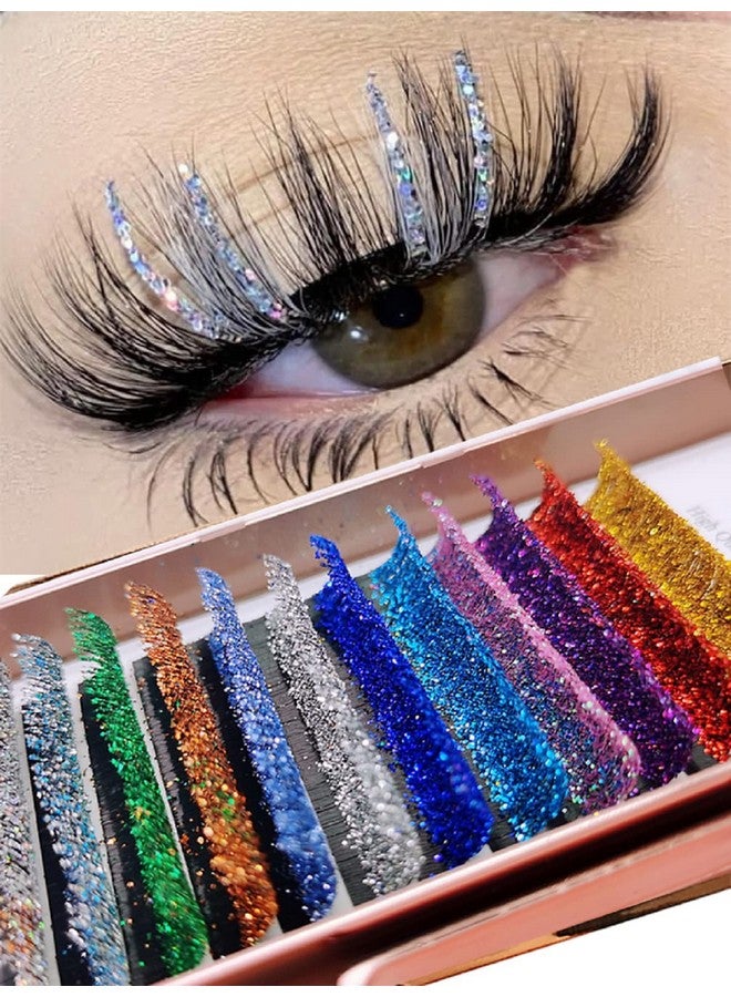 YABINA Colored Lash Extension Easy Fan Volume Lashes C Curl Self Blooming Lash Extensions Shiny Colorful Rapid Volume Eyelashes Extension (Shiny Colorful) - Image 1