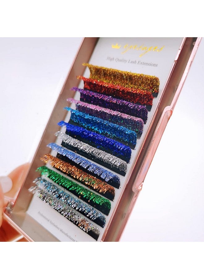 YABINA Colored Lash Extension Easy Fan Volume Lashes C Curl Self Blooming Lash Extensions Shiny Colorful Rapid Volume Eyelashes Extension (Shiny Colorful) - Image 2