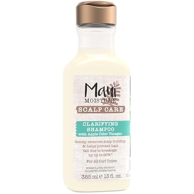 MAUI MOISTURE SCALP CARE CLARIFYING SHAMPOO, APPLE CIDER VINEGAR CURLY HAIR SHAMPOO MOISTURIZES & REMOVES SCALP BUILD-UP, SULFATE-FREE SURFACTANTS, 13 FL. OZ - Image 1