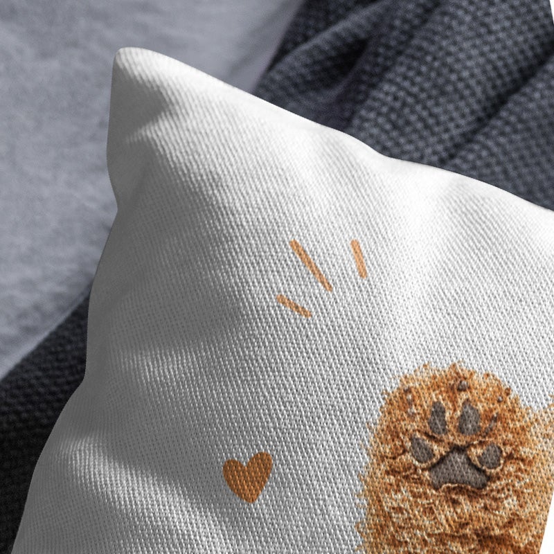 Cute Poodle Print Decorative Throw Pillow Soft Plush Cushion Cover for Sofa Bed Living Room - Image 3
