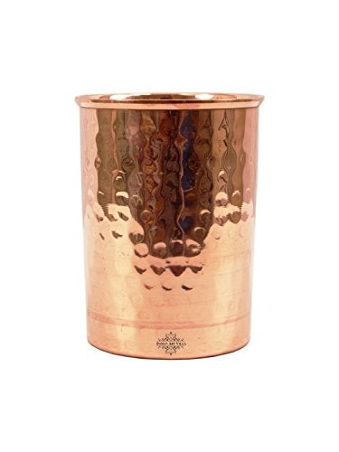 Indian Art Villa Set of 1 Pure Copper Hammered Jug Pitcher 1700 ML with 1 Glass Tumbler Cup 380 ML Storage Water Home Hotel Restaurant Good Health Benefit Yoga - Image 5