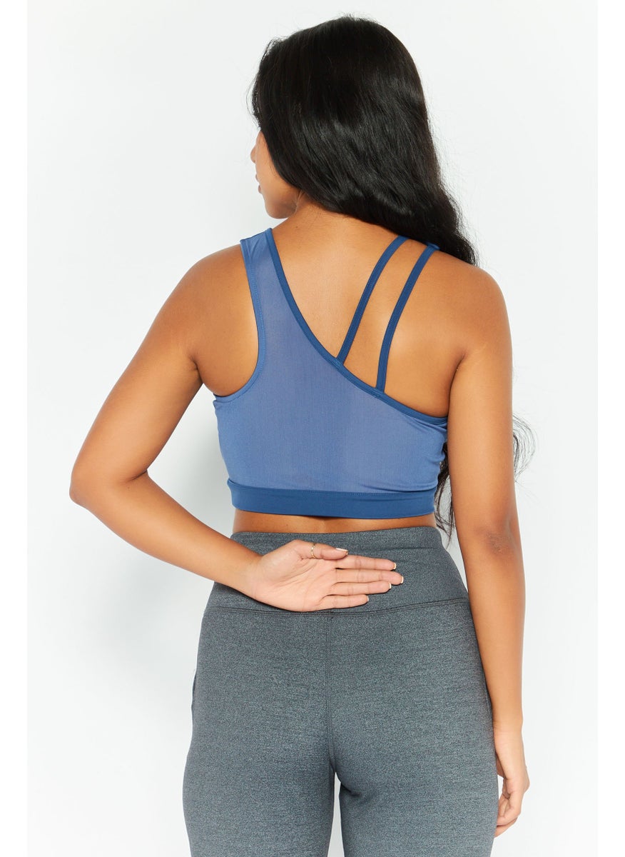 Reebok Women Sportswear Fit Sleeveless Training Top, Blue  - Image 4