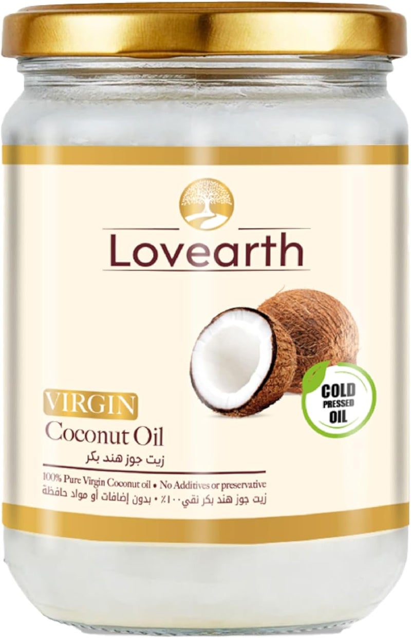 LoveArth Virgin Coconut Oil 500ml | Cold Pressed | Unrefined & Undeodorized | Keto-Friendly | USDA Organic - Image 1