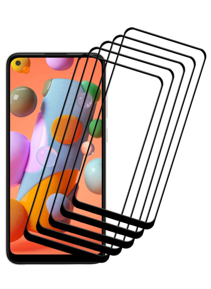 ACLIX 5 Pieces Antistatic ESD Dustproof Premium Quality High Definition Tempered Glass Screen Protector Designed For Samsung Galaxy A11 - Image 1