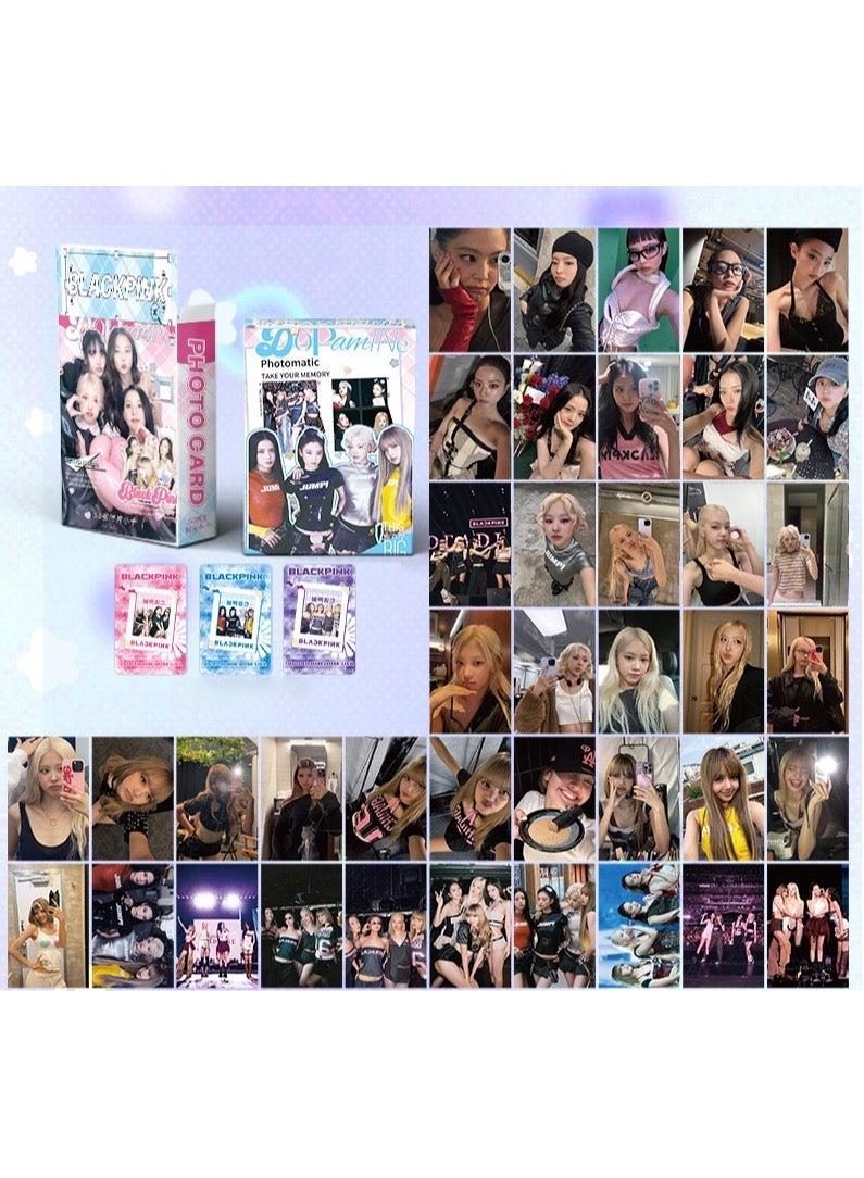 50Pcs  blackpink Laser  HD Collectible Cards  LOMO & Polaroid Mini Fan MerchLomo Cards Gift for Blink Boys and Girls - Image 4