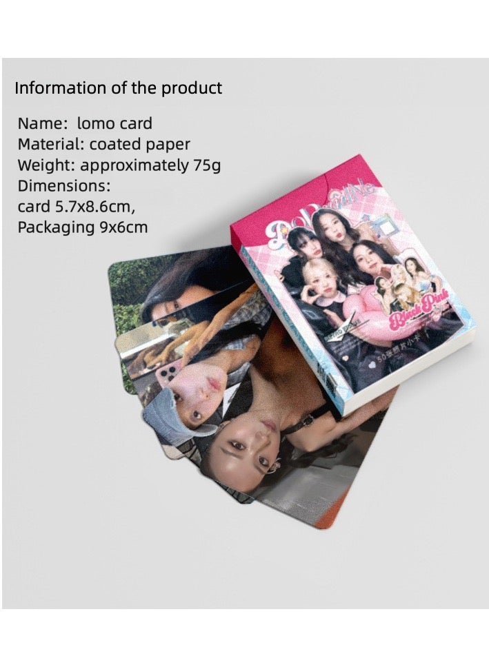 50Pcs  blackpink Laser  HD Collectible Cards  LOMO & Polaroid Mini Fan MerchLomo Cards Gift for Blink Boys and Girls - Image 2