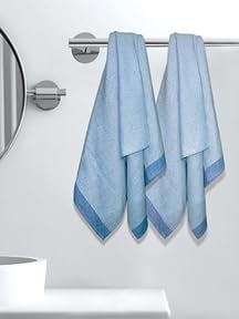 Athom Living Astar Cotton Bath Towel Lightweight 75 x 150 cm Ideal for Home Gym and Travel Pack of 2 - Image 2