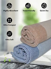 Athom Living Astar Cotton Bath Towel Lightweight 75 x 150 cm Ideal for Home Gym and Travel Pack of 2 - Image 4