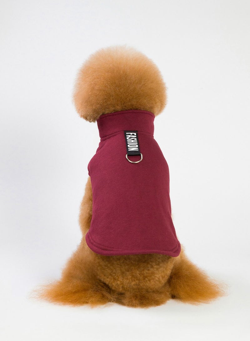 Loquat Pet clothes with thick coats Red  - Image 3