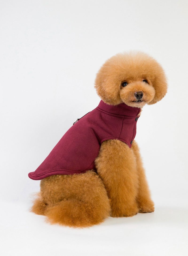 Loquat Pet clothes with thick coats Red  - Image 2