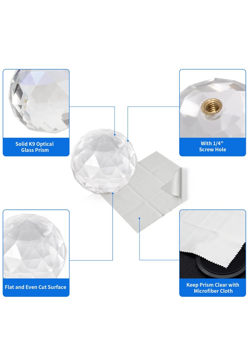 SOLARAE Photography Prism, Optical Crystal Glass Ball Filter with 1/4" Thread Mount, Portable 60mm Rainbow Prism for Photos and Teaching Light Spectrum Physics - Image 5