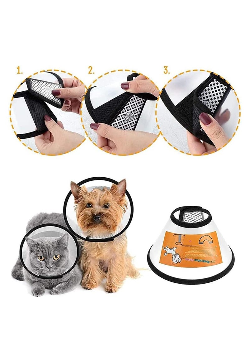 Senye Adjustable Velcro Cone for Dogs and Cats - Fits Necks up to 22cm in Girth, Comfortable Recovery Aid - Image 3