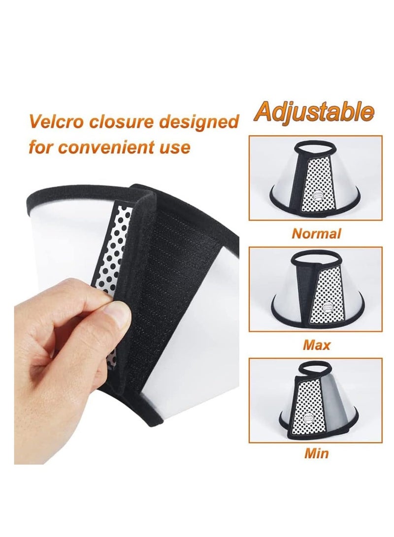 Senye Adjustable Velcro Cone for Dogs and Cats - Fits Necks up to 22cm in Girth, Comfortable Recovery Aid - Image 5