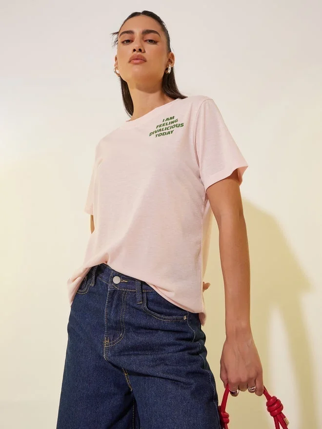 Take Two Take Two Slogan Print Round Neck T-Shirt