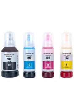 NexNova Generic Ink 103 for EcoTank for EPSON Combo Set 4 Pack Black Cyan Magenta Yellow  - Image 1