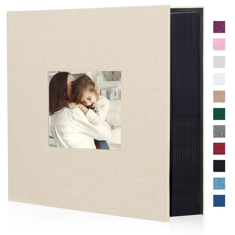 Artmag Fabric Photo Album 4x6 1000 Large Capacity for Family Wedding Anniversary Linen Album Holds 1000 Horizontal and Vertical Photos 1000 Pockets Beige