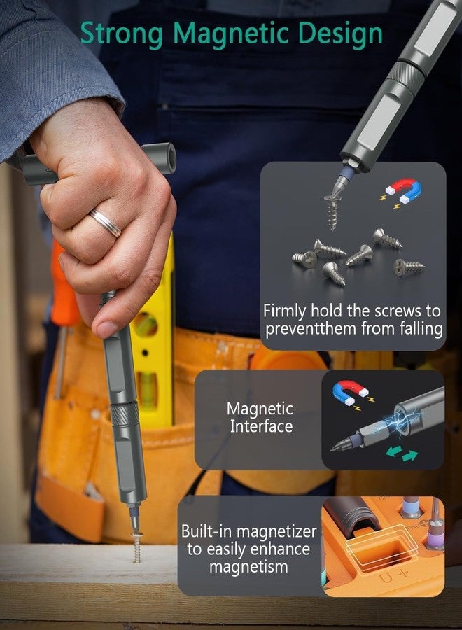 أوريا طقم مفكات براغي سقاطة 42 في 1 من أوريا، طقم مفكات براغي مغناطيسي مع 40 رأس دقيق، طقم أدوات إصلاح مطور بمقبض سقاطة، حقيبة محمولة لأدوات إصلاح الدراجات والأثاث الإلكتروني. - Image 4