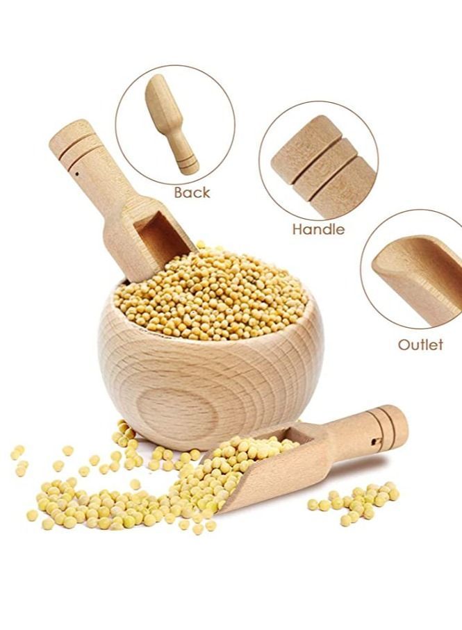 NIBEMINENT 10 pcs Mini Wooden Spoons，Mini Bamboo Spoons for Bath Salts, Tea Scoop, Washing Powder Spoon，Wooden Candy Spoon - Image 5