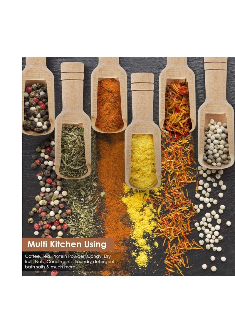 NIBEMINENT 10 pcs Mini Wooden Spoons，Mini Bamboo Spoons for Bath Salts, Tea Scoop, Washing Powder Spoon，Wooden Candy Spoon - Image 2