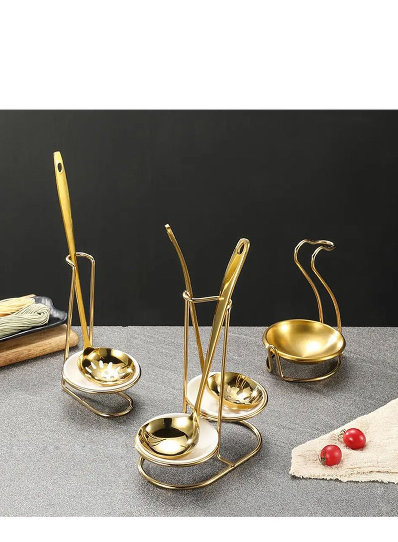Golden cutlery holder set, elegant touch.  - Image 2