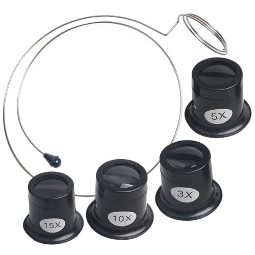 KALLORY Jewelers Portable Monocular Magnifier Magnifying Glass Eye Loop Magnifier Lens Watch Jewelry Experimental Repair Tool for Textile Optical Circuit Coins - Image 1