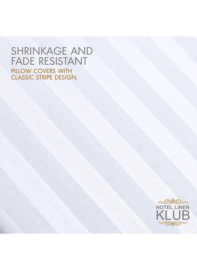 Hotel Linen Klub - Hotel Linen Klub Long Body 1Pc Stripe Pillowcase - 100% Microfiber  with envelope closure, Soft and Durable Quality, Size : 45 x 125cm , White - Image 1