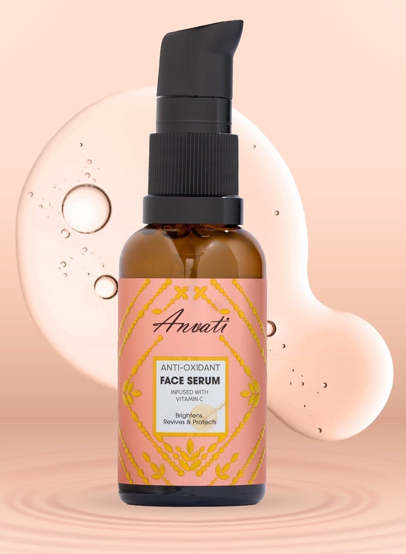 Anvati Vitamin C Serum for face – Vitamin Illuminating with Hyaluronic Acid – Wrinkles and Dark Spot Correcting Glow serum – Face Moisturizer with Vitamin C and Hyaluronic Acid -30ml - Image 2