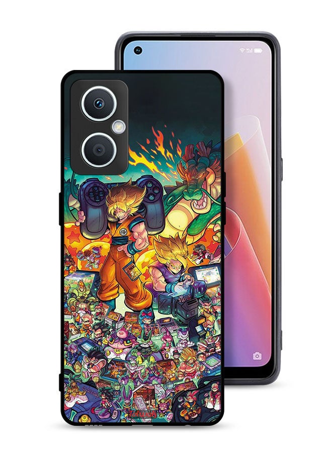 Tolwak Oppo A96 5G (China) Protective Case Cover Gamer Art Doodles - Image 1