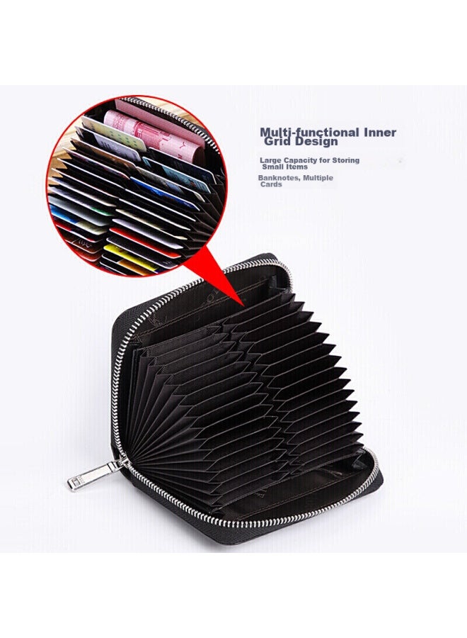 Golf Top-grain Leather Card Holder For Men, Anti-theft Multi-card Slots Bank Card Coin Purse Gift Box Set, Qixi Festival Gift For Boyfriend - Image 3