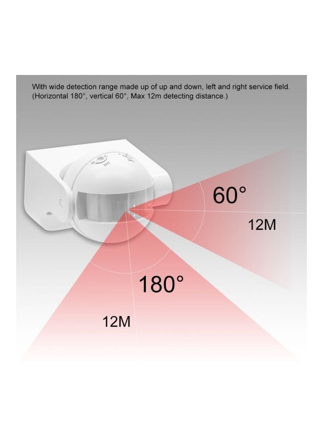 NIBEMINENT Infrared Motion Sensor Switch Movement Detector White 87x62x100mm  - Image 4
