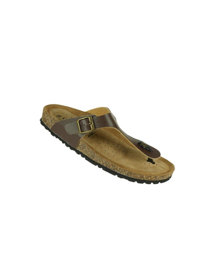 BiOCHIC Biochic Mens Broad Thong Sandals 012-408 230-Maroon  - Image 1