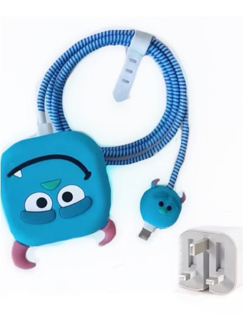 3D Cartoon Series Slim Charger Protector Compatible with iPhone 18W 20W Fast Charging Cable Protector Cover Data Cable Protector  - Image 2