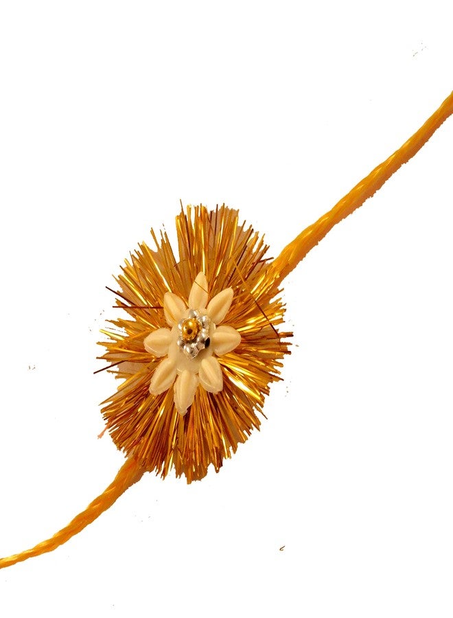 Suninow Golden bhaiya bhabhi Kid Rakhi Set | Rakhi Combo for Brother | Rakhi for Brother Gift | Rakhi Gift for Brother | Rakhi for Little Brother with Gift (Golden) - Image 2