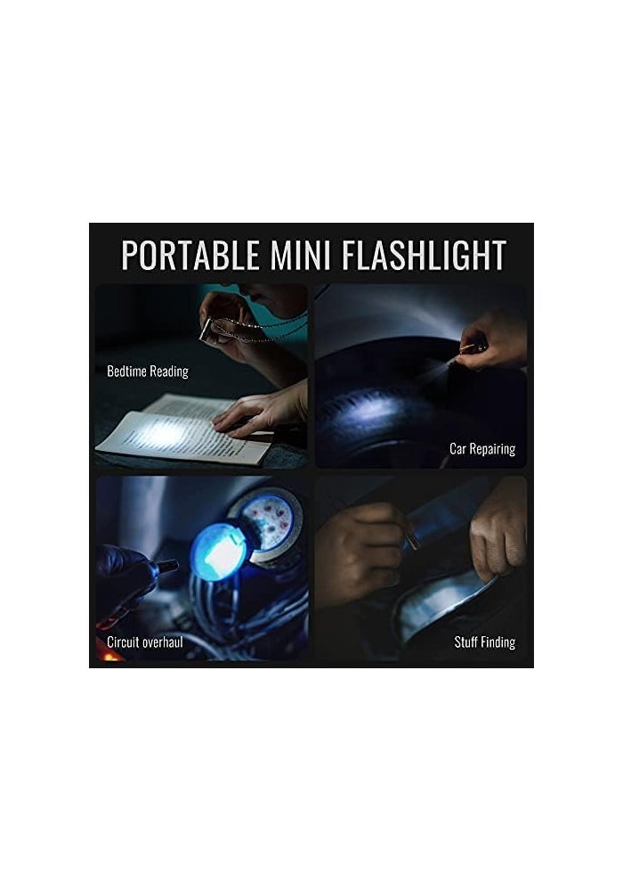 KeyUnity Titanium Mini LED Flashlight Keychain - Waterproof Torch for Outdoor Activities - Image 3
