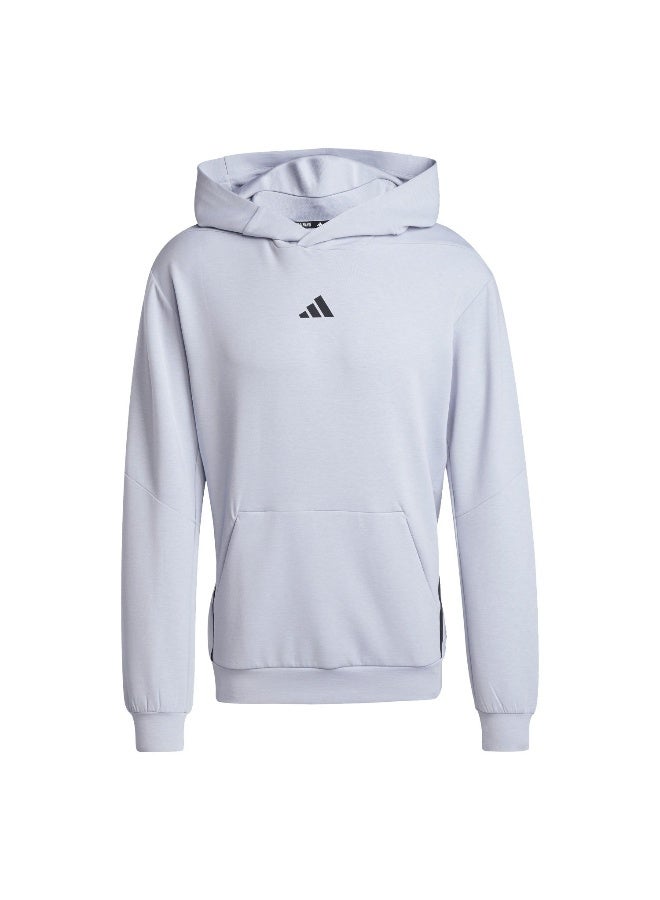 adidas هودي رمادي بغطاء رأس للرجال - Image 1