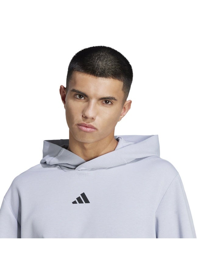 adidas هودي رمادي بغطاء رأس للرجال - Image 5