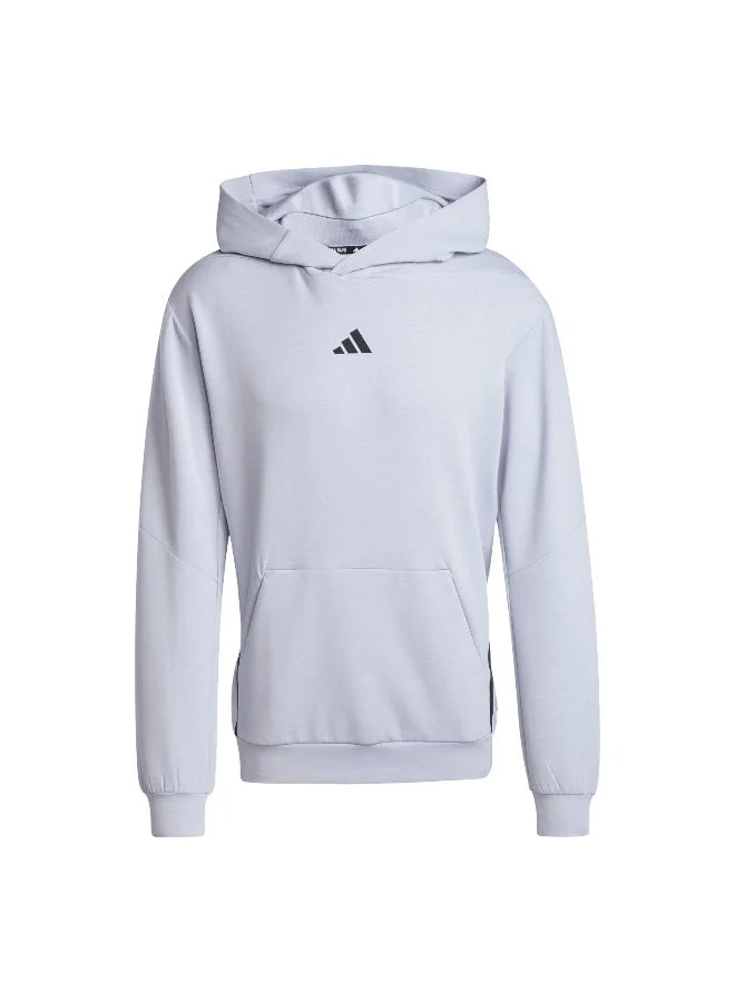 اديداس هودي رمادي بغطاء رأس للرجال