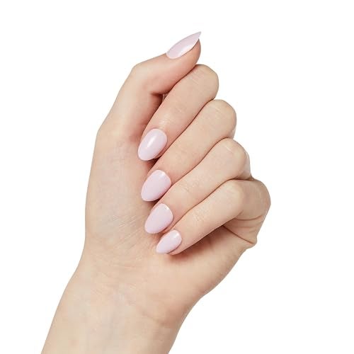 KISS Gel Fantasy, Press-On Nails, Nail glue included, 'Pure Love', Light Pink, Short Size, Almond Shape, Includes 28 Nails, 2G Glue, 1 Manicure Stick, 1 Mini File - Image 2